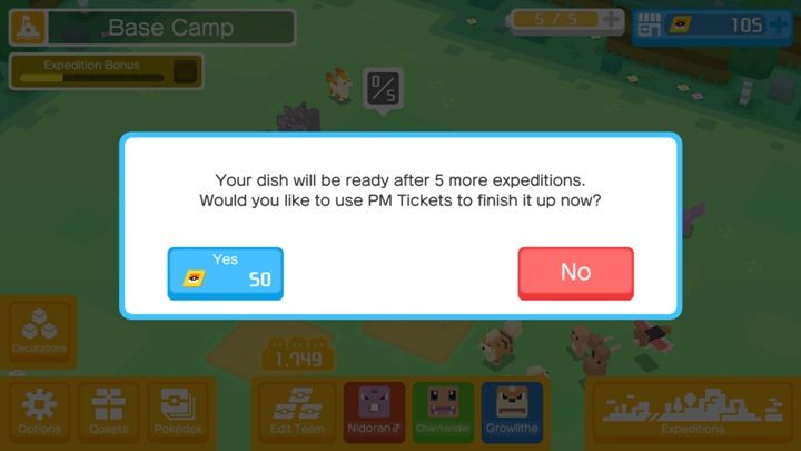 Proces tworzenia nowych pokemonów trwa od 3 do 12 tur - Przepisy na Pokemony - Pokemon Quest - poradnik do gry