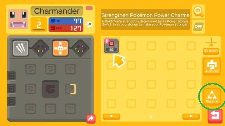Jeśli w ekwipunku będziesz mieć masę niepotrzebnych ulepszeń możesz oddać je do recyklingu - Jak ulepszać pokemony w Pokemon Quest? - Pokemon Quest - poradnik do gry