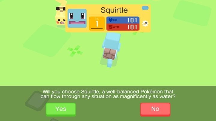 Squirtle to pokemon wodny, który posiada dwa ataki - Jak rozpocząć grę Pokemon Quest? - Pokemon Quest - poradnik do gry