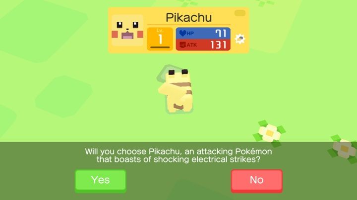 Pikachu to pokemon elektryczny posiadający dwa ataki, oba długodystansowe - Jak rozpocząć grę Pokemon Quest? - Pokemon Quest - poradnik do gry