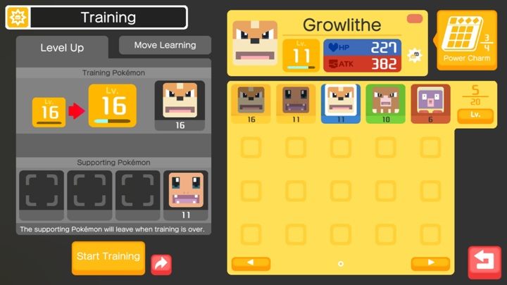 Aby rozpocząć trening musisz wejść w opcję treningu, dostępną w edytowaniu drużyny - Przegrywam, co mogę zrobić? | FAQ | Pokemon Quest - Pokemon Quest - poradnik do gry