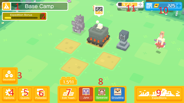 1 - Interfejs gry Pokemon Quest - Pokemon Quest - poradnik do gry