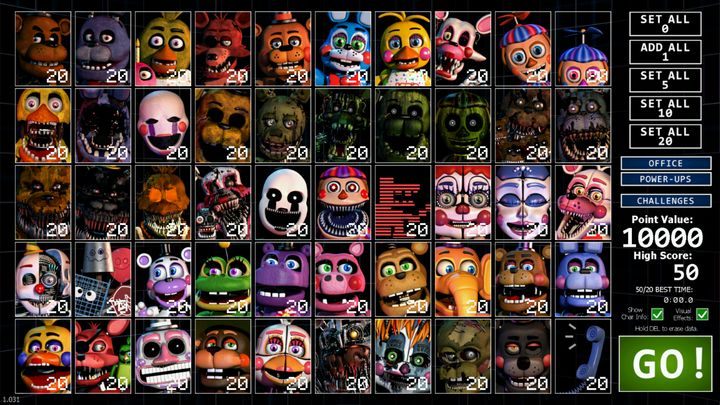 Wyrwanie 50/20 to najtrudniejsza wersja rozgrywki. - Porady ogólne Ultimate Custom Night - Ultimate Custom Night - poradnik do gry