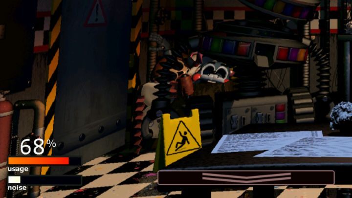 Wskaźnik poziomu zużycia energii po włączeniu wentylatora i zamknięciu wszystkich drzwi i włazów. - Zasilanie w Ultimate Custom Night - Ultimate Custom Night - poradnik do gry