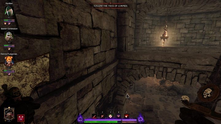 Skocz na nią i ustaw się tak jak na screenie - Grymuary w akcie I gry Warhammer Vermintide 2 - Warhammer Vermintide 2 - poradnik do gry