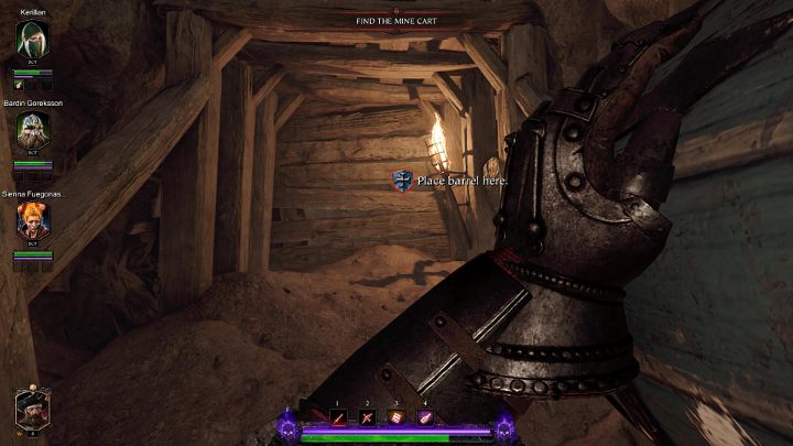 Kieruj się tunelem, aż dotrzesz do miejsca, w którym można umieścić beczkę z prochem - możesz po prostu podążać za znacznikiem - Grymuary w akcie I gry Warhammer Vermintide 2 - Warhammer Vermintide 2 - poradnik do gry
