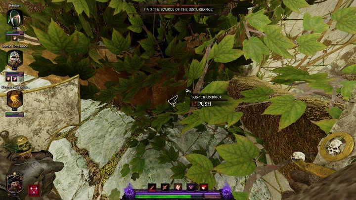 Koło krzewu odnajdziesz trzeci przycisk - Grymuary w akcie II gry Warhammer Vermintide 2 - Warhammer Vermintide 2 - poradnik do gry