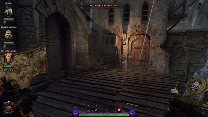 Przeskakując przez obiekty dotrzesz do miejscówki widocznej na obrazku - tutaj znajdziesz grymuar - Grymuary w akcie II gry Warhammer Vermintide 2 - Warhammer Vermintide 2 - poradnik do gry