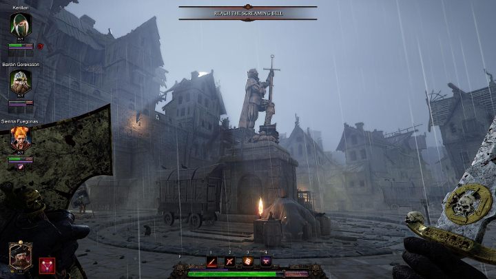 Drugi grymuar odnajdziesz w miejscu z posągiem widocznym na obrazku - Grymuary w akcie II gry Warhammer Vermintide 2 - Warhammer Vermintide 2 - poradnik do gry