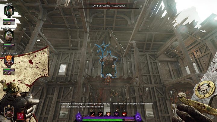 Burblespue Halescourge to boss występujący w końcowej części misji Halescourge (czyli w ostatniej misji pierwszego aktu) w grze Warhammer: Vermintide 2 - Burblespue Halescourge | Boss z gry Warhammer Vermintide 2 - Warhammer Vermintide 2 - poradnik do gry
