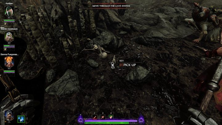 Po drodze trafisz na szkielet, a obok niego będzie leżał klucz - zabierz go (bez klucza nie ma możliwości zdobycia grymuaru) - Grymuary w akcie III gry Warhammer Vermintide 2 - Warhammer Vermintide 2 - poradnik do gry