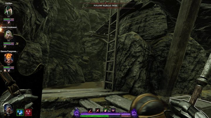 Aby wyjść z tego miejsca, skorzystaj z drabiny znajdującej się na prawo od skrzyni z grymuarem - Grymuary w akcie III gry Warhammer Vermintide 2 - Warhammer Vermintide 2 - poradnik do gry