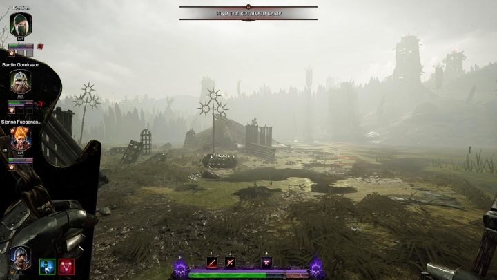 Po zapaleniu pierwszej świecy trzymaj się prawej strony mapy i kieruj do obiektu widocznego na obrazku - Grymuary w akcie III gry Warhammer Vermintide 2 - Warhammer Vermintide 2 - poradnik do gry