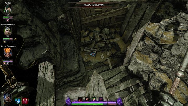 Przechodź przez drewniane mosty i spoglądaj na dół, aby ujrzeć lokalizacje drugiego tomu - Tomy w akcie III gry Warhammer Vermintide 2 - Warhammer Vermintide 2 - poradnik do gry