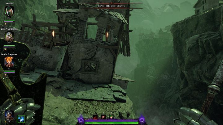 Pierwszy tom odnajdziesz na początku misji, gdy znajdziesz się przed ruinami domu widocznymi na obrazku - Tomy w akcie III gry Warhammer Vermintide 2 - Warhammer Vermintide 2 - poradnik do gry