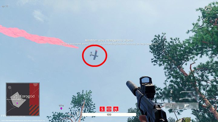 Mniej więcej w środkowym etapie meczu nad mapą zaczną latać samoloty, które w losowych miejscach będą upuszczać skrzynie z zapasami - Medykamenty i zrzuty z samolotu w Fear the Wolves - Fear the Wolves - poradnik do gry