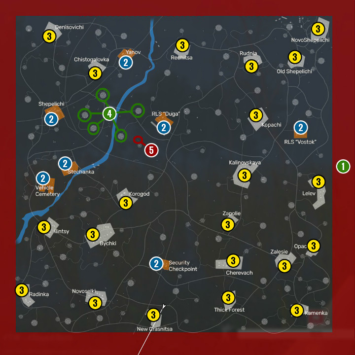1 - Mapa w Fear the Wolves - legenda, sekrety, interesujące miejsca - Fear the Wolves - poradnik do gry