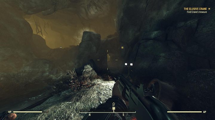 W środku udaj się do korytarza z prawej strony. - Fallout 76 Wastelanders: Nieuchwytny Crane (The Elusive Crane) solucja - Fallout 76 - poradnik do gry