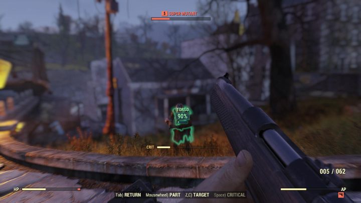 W trybie V.A.T.S. Punkty Akcji są zmniejszane po każdym strzale czy uderzeniu. - Punkty akcji w Fallout 76 - Fallout 76 - poradnik do gry