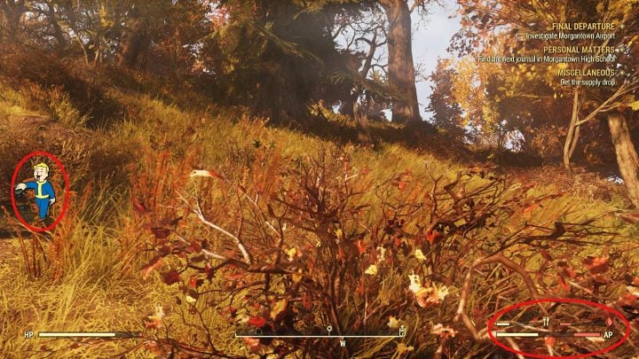 Jeśli wskaźnik głodu lub pragnienia spadnie do niebezpiecznych wartości, wskaźnik zmieni kolor na czerwony, a na ekranie pojawi się ikona symbolizująca pragnienie lub głód. - Czy muszę jeść i pić w Fallout 76? - Fallout 76 - poradnik do gry