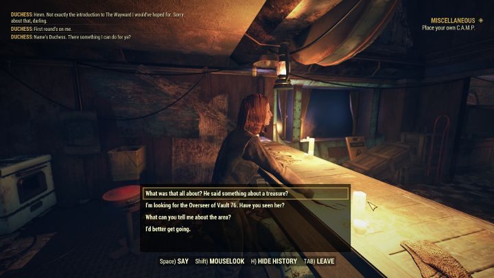 Rozmowa z Duchess zakończy misję. - Fallout 76 Wastelanders: Zbłąkane dusze (Wayward Souls) solucja, opis przejścia - Fallout 76 - poradnik do gry