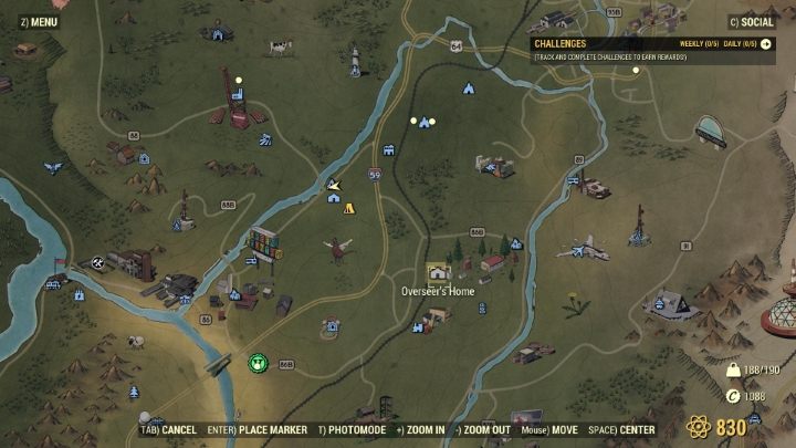 Na mapie zostanie oznaczony dom Nadzorczyni. - Fallout 76 Wastelanders: Nowi przybysze (The New Arrivals) solucja - Fallout 76 - poradnik do gry