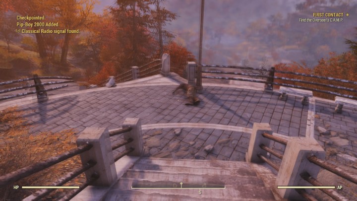 Przy zwłokach znajdziesz maczetę. - Pierwszy kontakt - Solucja do Fallout 76 - Fallout 76 - poradnik do gry