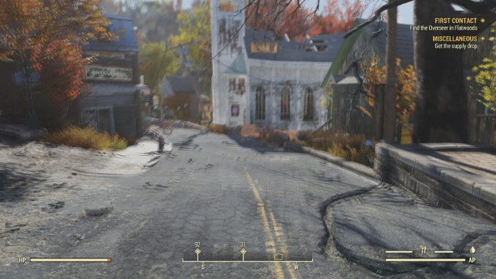 We Flatwoods musisz odszukać biały kościoł. - Pierwszy kontakt - Solucja do Fallout 76 - Fallout 76 - poradnik do gry