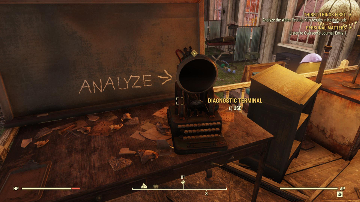 Terminal diagnostyczny znajduje się w białym kościele. - Mokra robota - Solucja do Fallout 76 - Fallout 76 - poradnik do gry