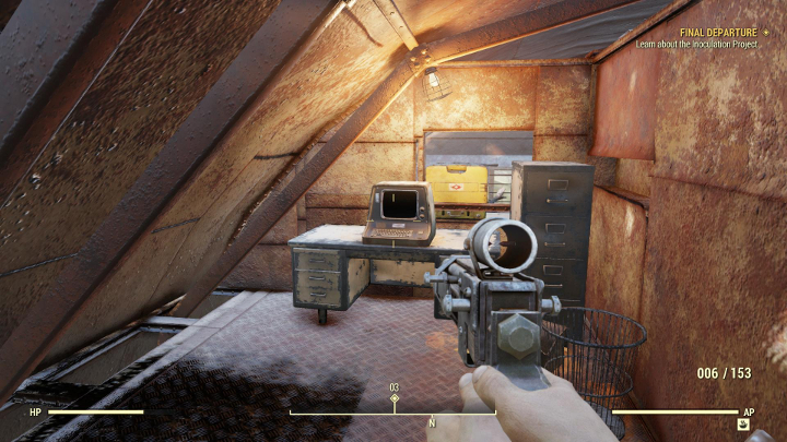 Użyj komputera, aby ukończyć zadanie. - Ostatni odlot - Solucja do Fallout 76 - Fallout 76 - poradnik do gry