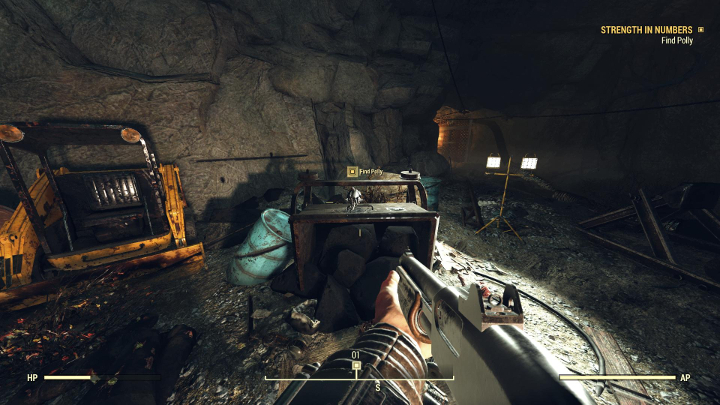Po przebyciu tunelu trafisz na Polly. - Fallout 76 Wastelanders: W kupie siła (Strength in Numbers) solucja - Fallout 76 - poradnik do gry
