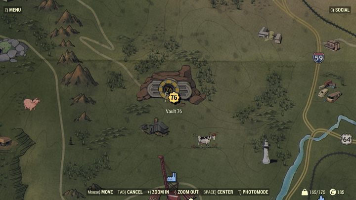 Na mapie szybko odnajdziesz cele misji. - Porady na start - Fallout 76 - Fallout 76 - poradnik do gry
