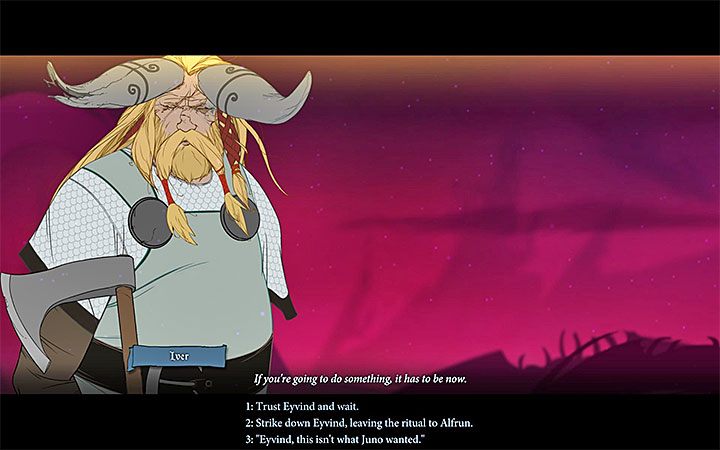 Najważniejsza jest finałowa część rozmowy z Eyvindem, tj - Rozdział 22 - Zakończenia | Opis przejścia gry The Banner Saga 3 - The Banner Saga 3 - poradnik do gry