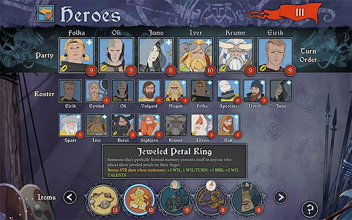 Artefakty w dalszym ciągu są dotępne w The Banner Saga 3 i tak samo jak w poprzednich grach z tej serii do jednego bohatera można przyporządkować jeden artefakt - Rozwój postaci w The Banner Saga 3 - The Banner Saga 3 - poradnik do gry