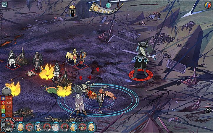 Dopiero gdy Ruina polegnie zajmij się na dobre innymi potworami przebywającymi na polu bitwy - Rozdział 18 | Opis przejścia gry The Banner Saga 3 - The Banner Saga 3 - poradnik do gry