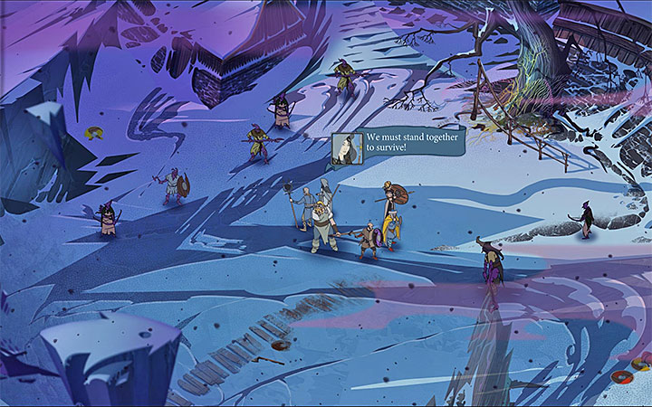 Tuż po oddaleniu się od Strand załączy się scenka z Folką, która wyzwoli się z zaklęcia umysłu - Rozdział 17 | Opis przejścia gry The Banner Saga 3 - The Banner Saga 3 - poradnik do gry