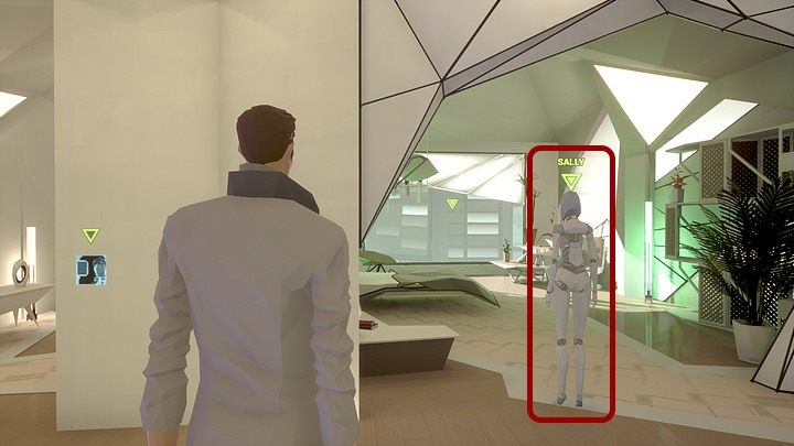 Następnie zagadnij Sally, która stoi przed sypialnią - Środa, City5 Central, apartament Adama Newmana, cz. 2 | State of Mind - State of Mind - poradnik do gry