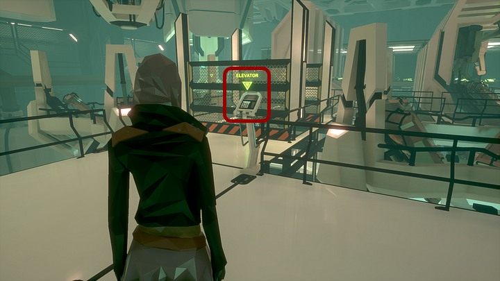 Następnie skieruj się do windy (po prawej - idąc od barierki, przy której leży Sykes) - Czwartek, Montauk, Long Island, Artificial Human Lab | State of Mind - State of Mind - poradnik do gry