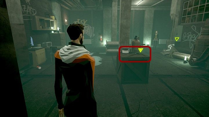 Pierwszy nadajnik połóż na znajdującej się w salce sporej drewnianej skrzyni, stojącej obok wielkiej butli (od leżącego na ziemi androida trzeba przejść w prawo) - Piątek, 17 stycznia 2048, Berlin, tunele metra | State of Mind - State of Mind - poradnik do gry