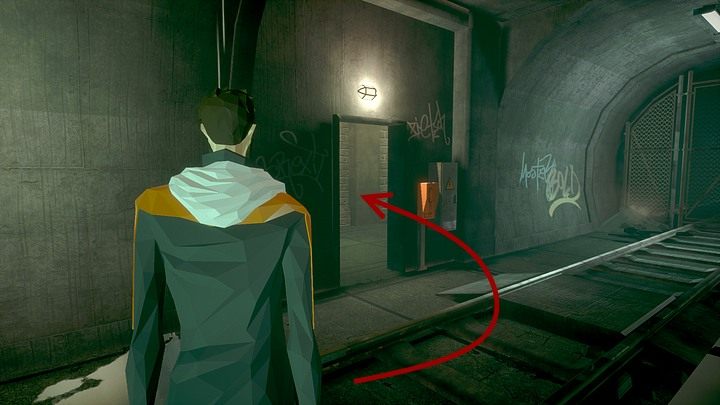 Kiedy wędrując tunelami, dotrzecie do kolejnej zamkniętej siatkowej bramy, przejdź przez otwarte drzwi w ścianie po lewej, a za chwilę przez kolejne drzwi po lewej - Piątek, 17 stycznia 2048, Berlin, kwatera główna organizacji Breakpoint - State of Mind - poradnik do gry