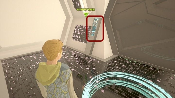 Przed zamkniętymi drzwiami, które masz przed sobą, pojawi się panel bezpieczeństwa, którego użyj, by otworzyć drzwi - wyleci stamtąd Henry - Sobota, City5 Central, Kopuła | State of Mind - State of Mind - poradnik do gry