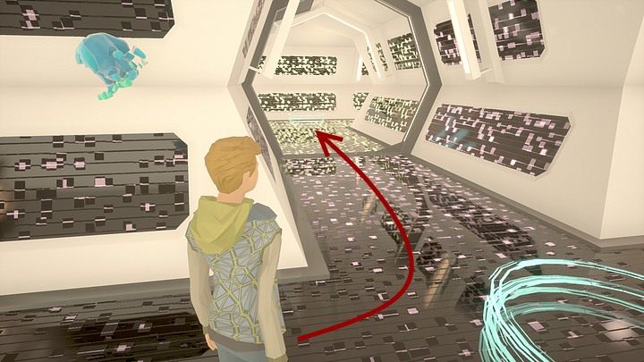 Następnie skieruj się w korytarz po lewej i idź nim do końca, do ostatniego seledynowego kręgu - tu do Johna dołączy Henry - Sobota, City5 Central, Kopuła | State of Mind - State of Mind - poradnik do gry