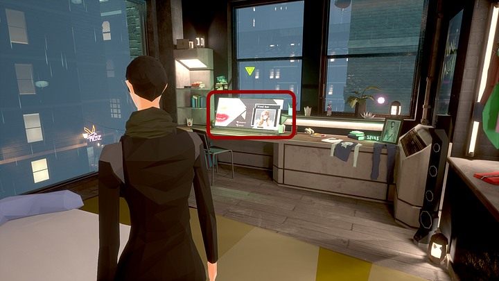 Wyjdź zatem z łazienki, podejdź do urządzenia na biurku (cloudhub) i zaloguj się do serwisu C - Środa, 22 lutego 2045 roku, New York City, Queens, apartament Angeli Davis - State of Mind - poradnik do gry