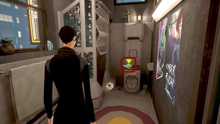 Spróbuj zapanować nad żaluzjami (panel na ścianie pomiędzy przedpokojem a łazienką) - to również zakończy się fiaskiem - Środa, 22 lutego 2045 roku, New York City, Queens, apartament Angeli Davis - State of Mind - poradnik do gry