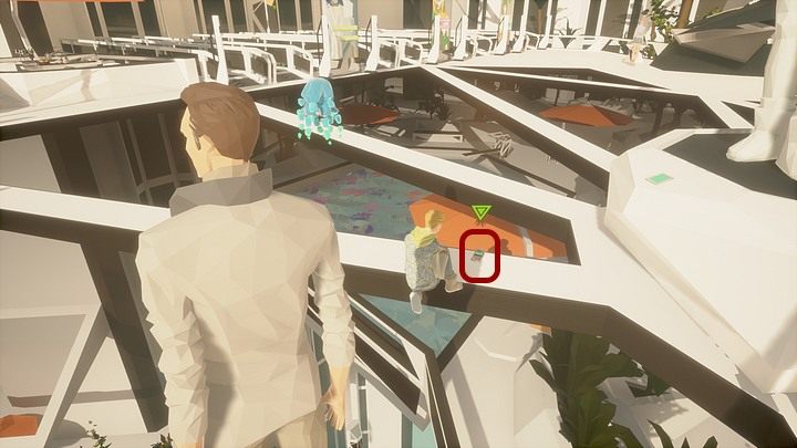 Kiedy dziwne zjawisko przypominające trzęsienie ziemi ustanie, podejdź do leżącego na trotuarze przedmiotu, obok którego przykucnął John - Poniedziałek, City5 Central, Infinity Plaza | State of Mind - State of Mind - poradnik do gry