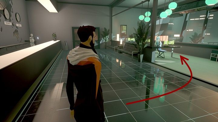 Kiedy Richard zakończy rozmowę z Troyem i androidem obsługującym recepcję, skieruj się do oszklonego pomieszczenia, w którym pracuje Steve (naprzeciwko lady recepcji) - Poniedziałek, 13 stycznia 2048 roku, Berlin, West Plaza - State of Mind - poradnik do gry