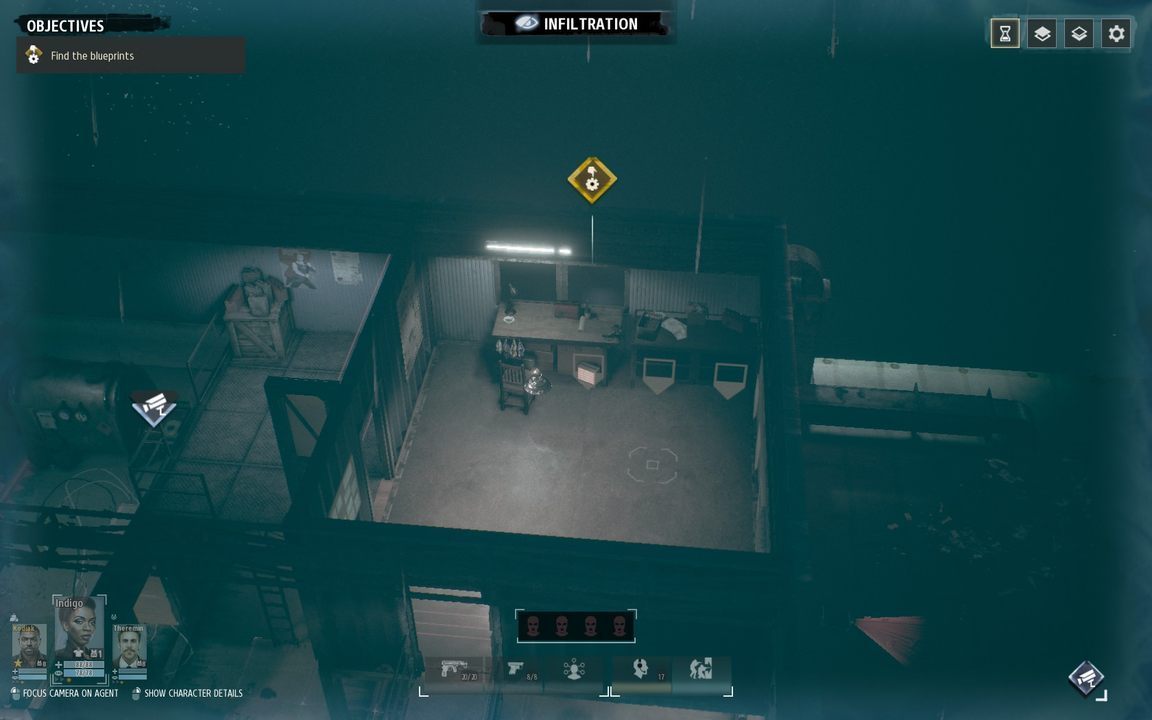 Przed pomieszczeniem (patrz screen) jest agent, jednak przez całą misję nie ma zamiaru się ruszyć - Rozdział I | Opis przejścia kampanii KGB w Phantom Doctrine - Phantom Doctrine - poradnik do gry