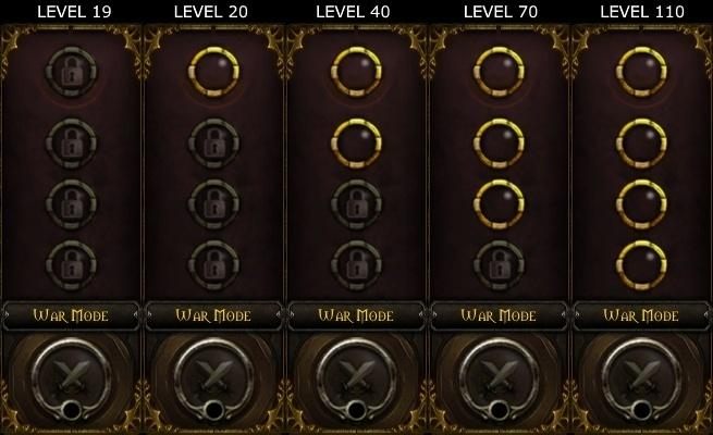 Pozostałe trzy gniazda zdobywamy kolejno na 40, 70 oraz 110 poziomie - PvP, War Mode oraz ekwipunek w WOW Battle for Azeroth - World of Warcraft Battle for Azeroth - poradnik do gry