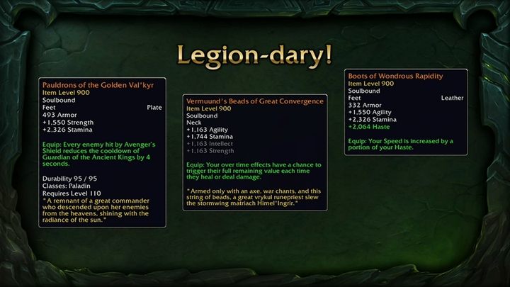 Szczegół tkwił w tym, że aby móc zbalansować rozgrywkę, każda postać mogła nosić jedynie dwa legendarne przedmioty - Przedmioty legendarne w Battle for Azeroth - World of Warcraft Battle for Azeroth - poradnik do gry