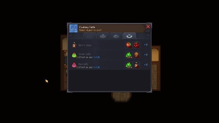 Aby stworzyć potrawę musisz wejść do lokacji sweet home, kliknąć na stół i wybrać interesujące cię danie - Potrawy i przepisy w grze Graveyard Keeper - Graveyard Keeper - poradnik do gry